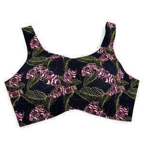 Knix Catalyst High-Impact Sports‎ Bra Rare Print Electric Aloha 7+